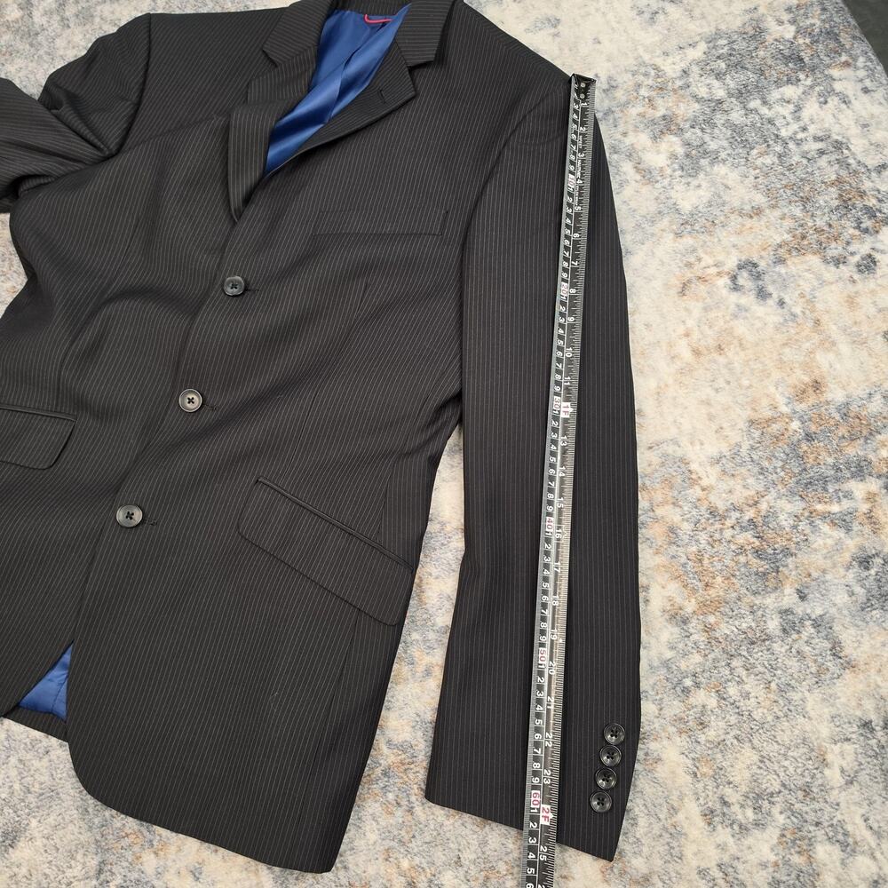Billy London Blazer Mens 38R Gray Pinstripe Suit Jacket Classic Business Lined - Picture 7 of 11